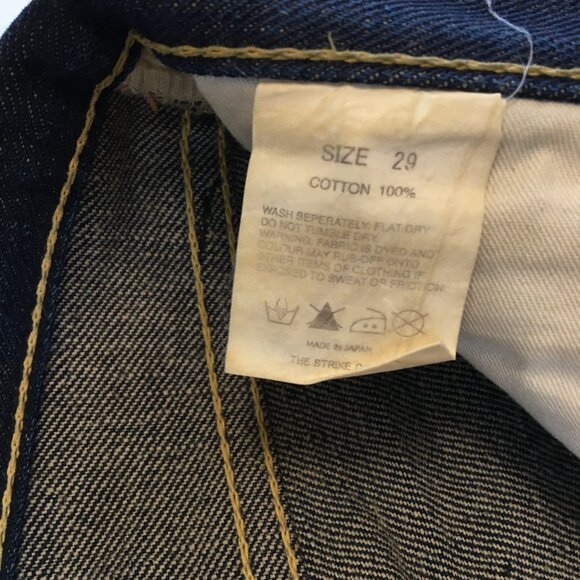 The Strike Gold Japan Slim Tapered 17oz Selvedge Button Fly Jeans 29 - Picture 7 of 12